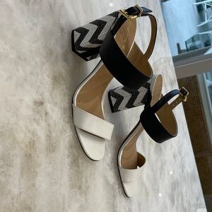 TABITHA made in Brazil size 6 Stylish Black and White Women's Sandals